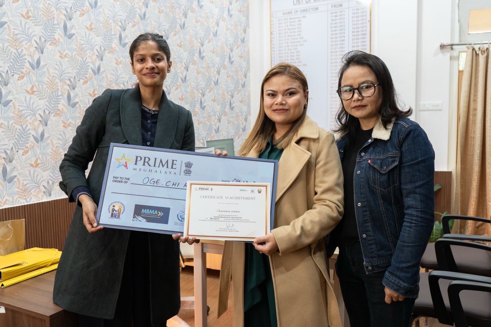 PRIME Entrepreneur of the Month recognition