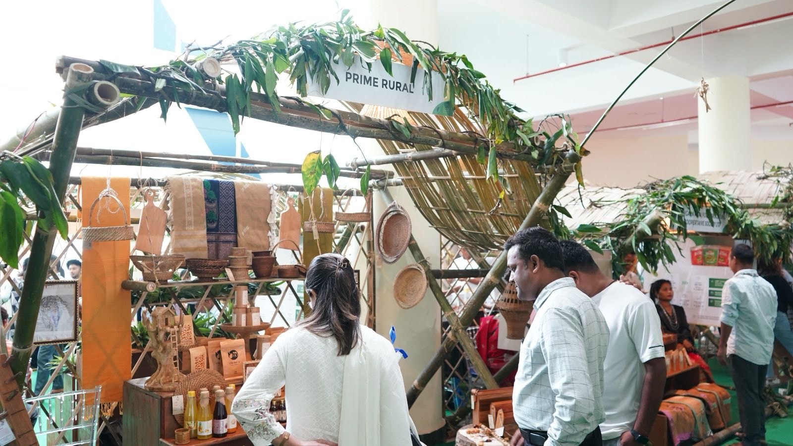 PRIME Rural exhibition booth showcasing village-level products